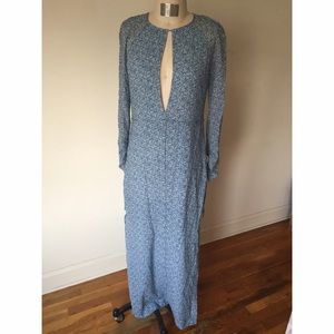 Band of Outsiders Blue Floral Maxi Dress